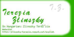 terezia zlinszky business card